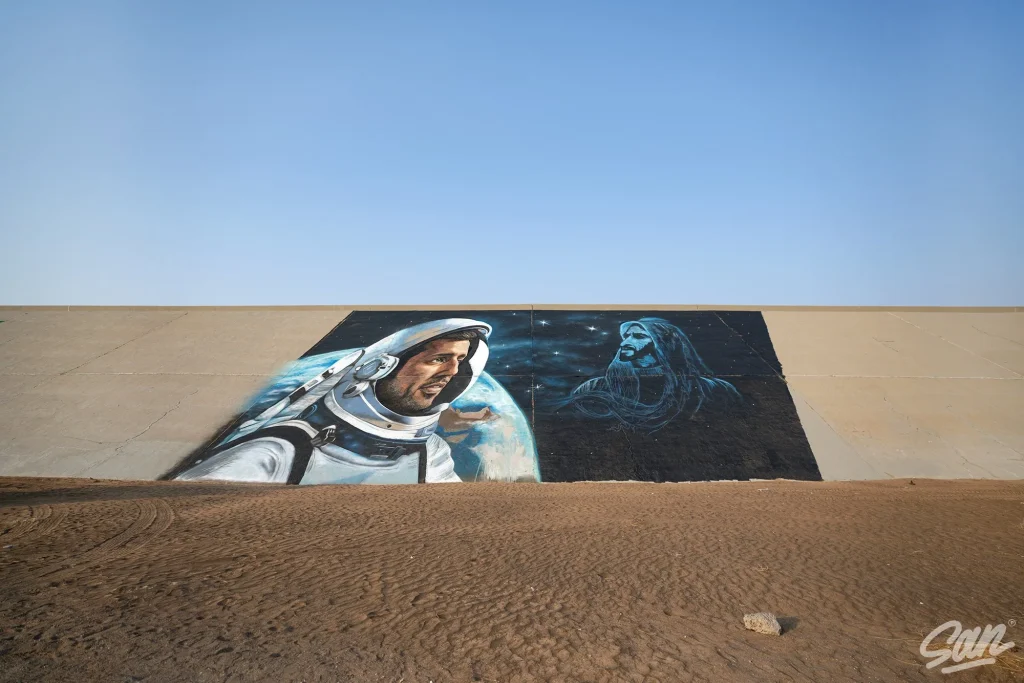 Sultan AlNeyadi mural — view 1