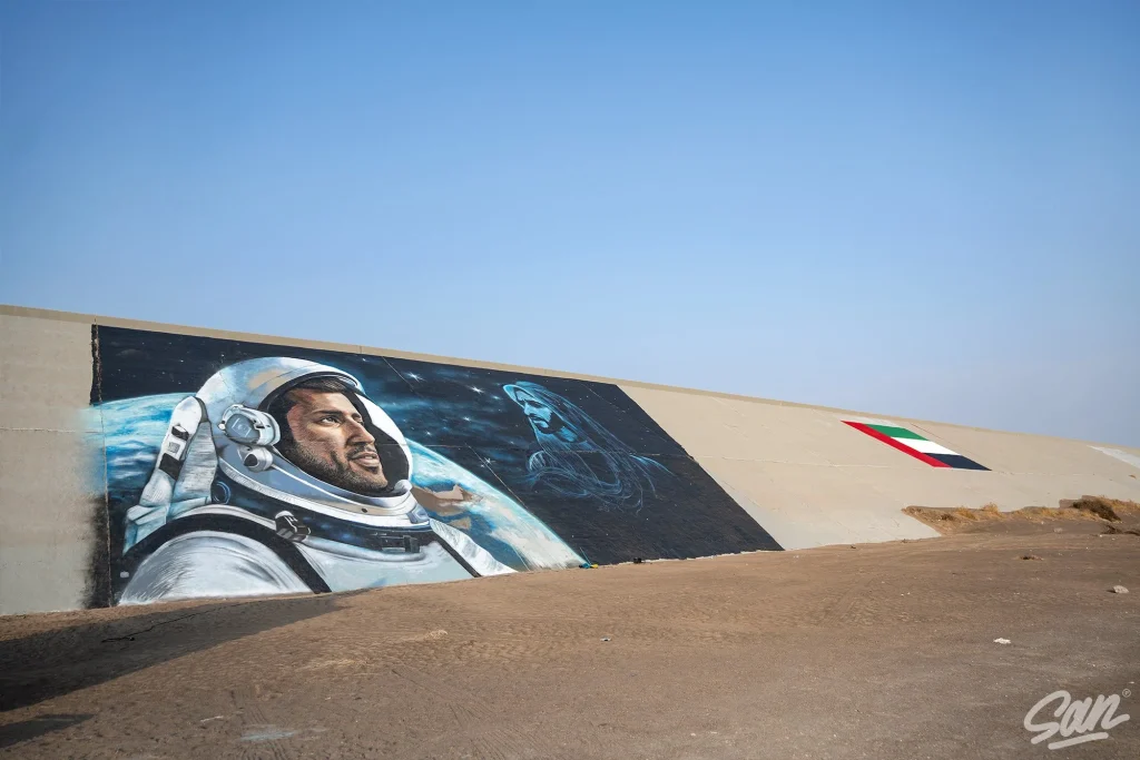 Sultan AlNeyadi mural — view 4